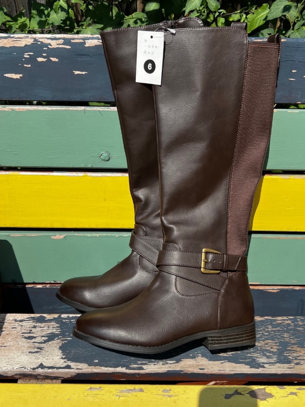 NWT A New Day “Wendy” Tall Brown Boots, size 6.
